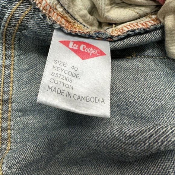 Lee Cooper Harry Style Straight Leg Dark Wash Blue Denim Jeans Mens Size 40 w - Picture 10 of 13